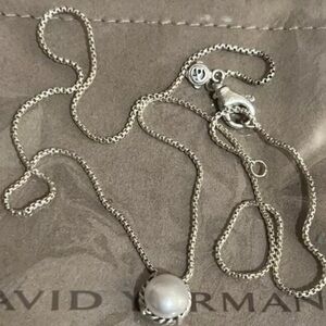 David Yurman Pearl Necklace (17 inch)